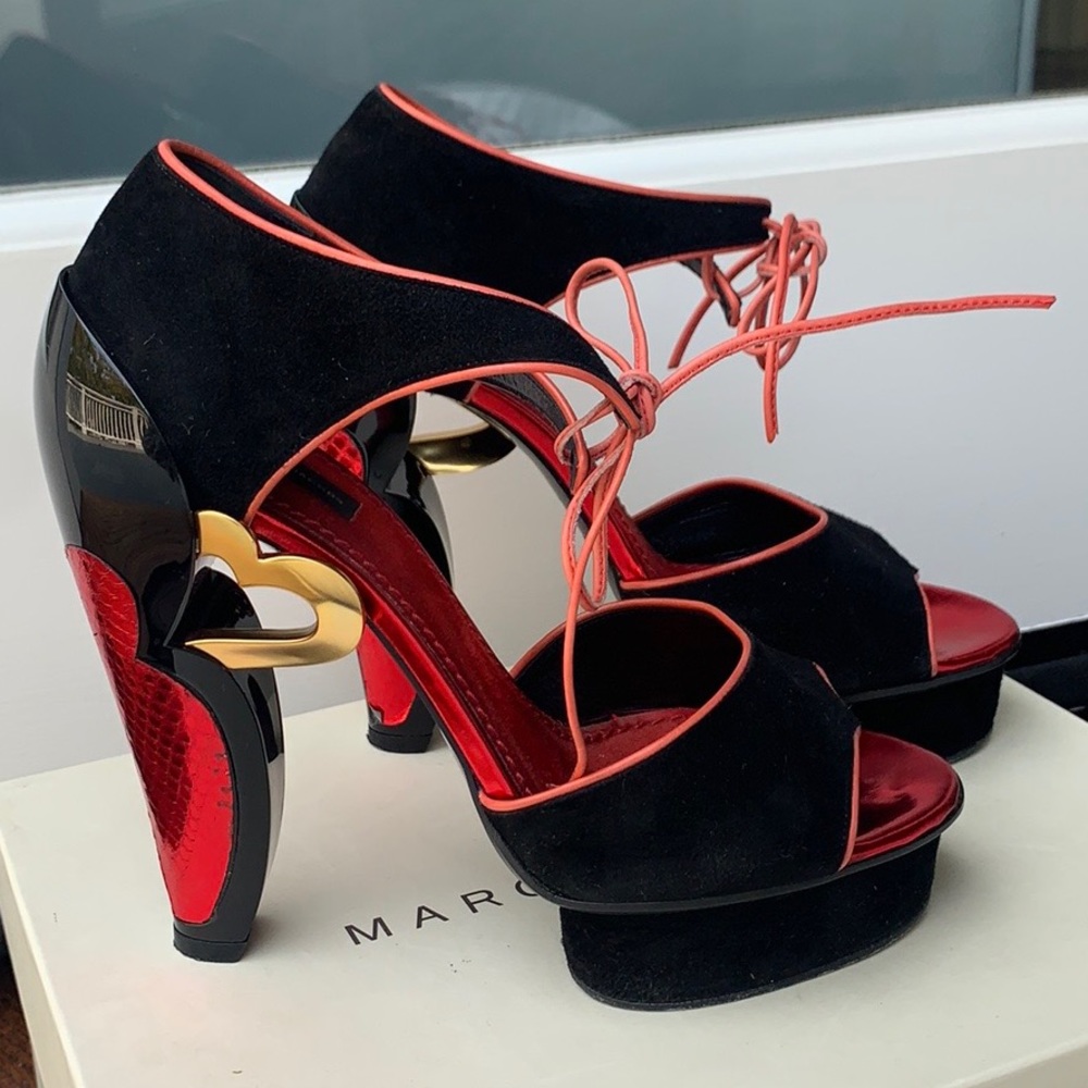 Marc Jacobs heart platform sandal size 37